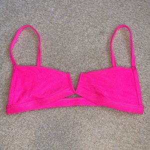 Pink Ribbed Pacsun Bikini Top NWOT